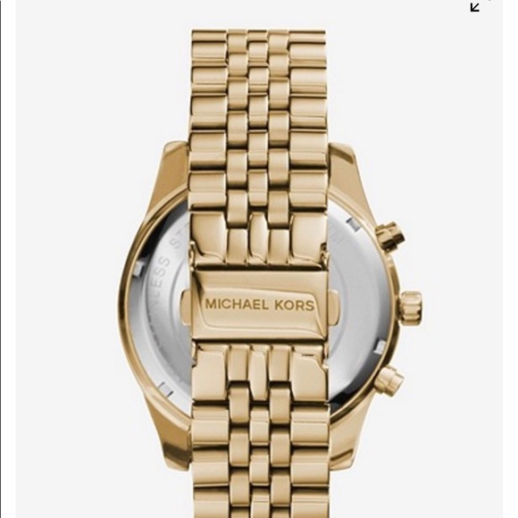 Gently worn Mens Michael Kors Lexington Gold-Tone Watch. Perfect VDay 🎁 ❤️ - Picture 3 of 7